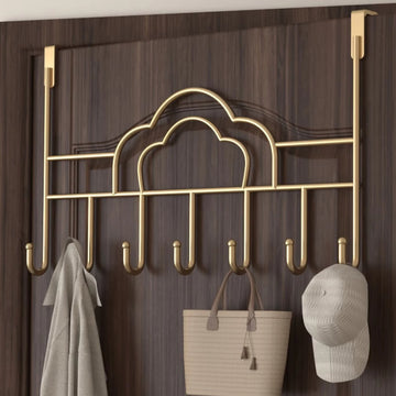 Golden Cloud Over-the-Door Hook Rack