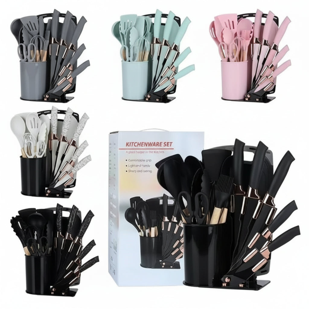 20-Piece Kitchen Utensils & Knife Set with Stand