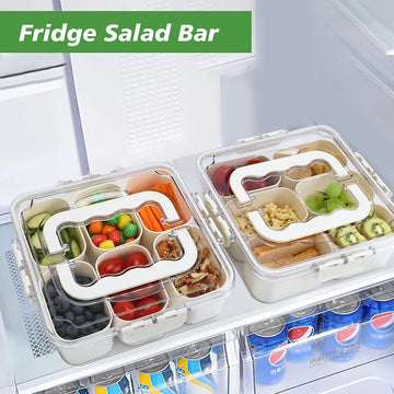 Portable Divided Serving Tray with Handle