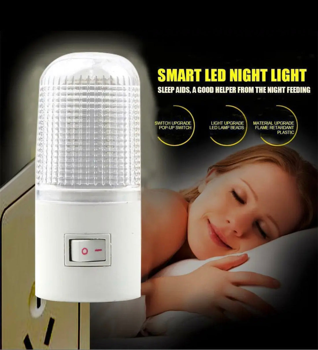 LED Plug-In Night Light – Soft Glow Emergency Wall Lamp