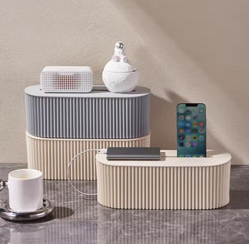 Nordic Cable Management Box – Minimalist Wire Organizer