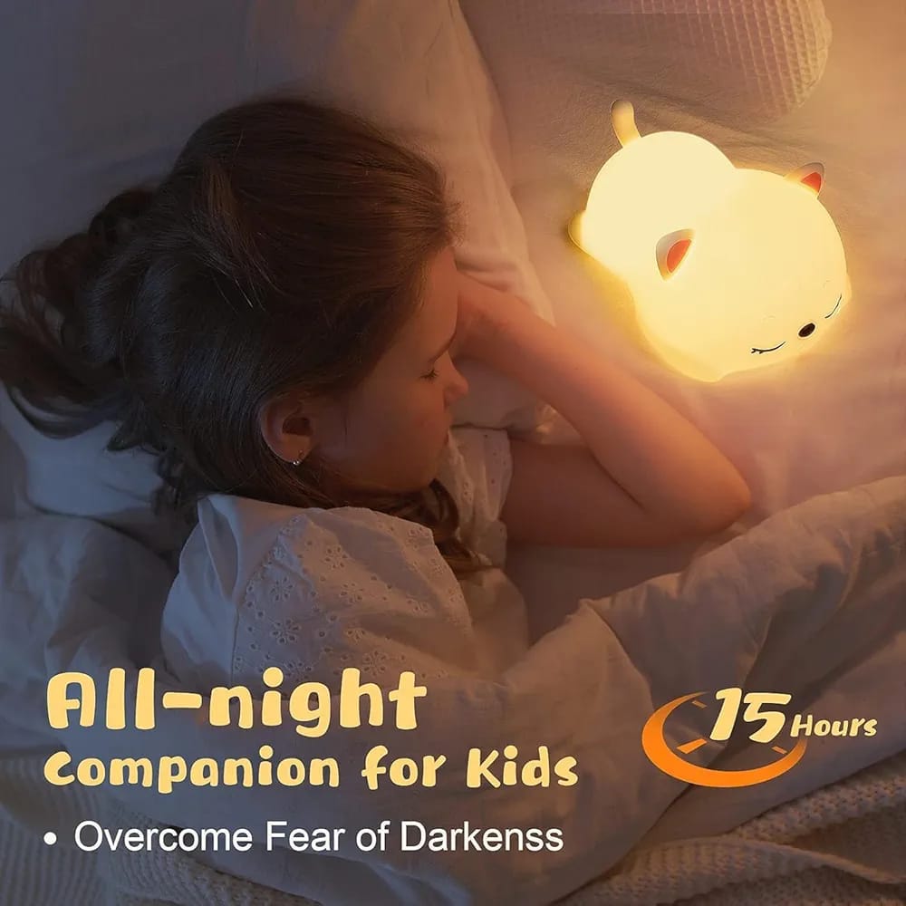 Creative Cartoon Night Light – Touch Control, USB Rechargeable