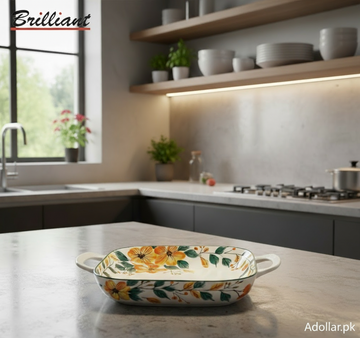 Brilliant Porcelain Square Baker Dish – 9 Inch (With Double Handles)