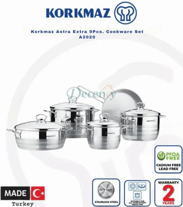Korkmaz Alfa 9-Piece Cookware Set – A1660