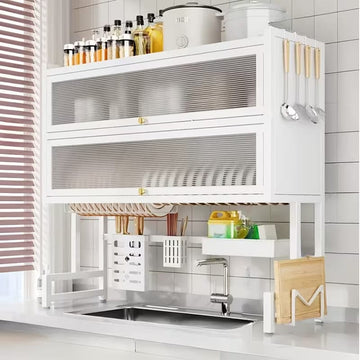 Premium Over-the-Sink Dish Drying Rack & Cabinet (Enhanced Version)