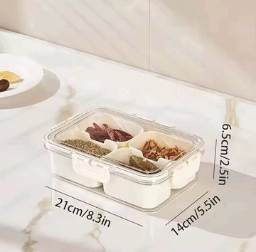 4 Compartment Snack Storage Box – Food Organizer Container