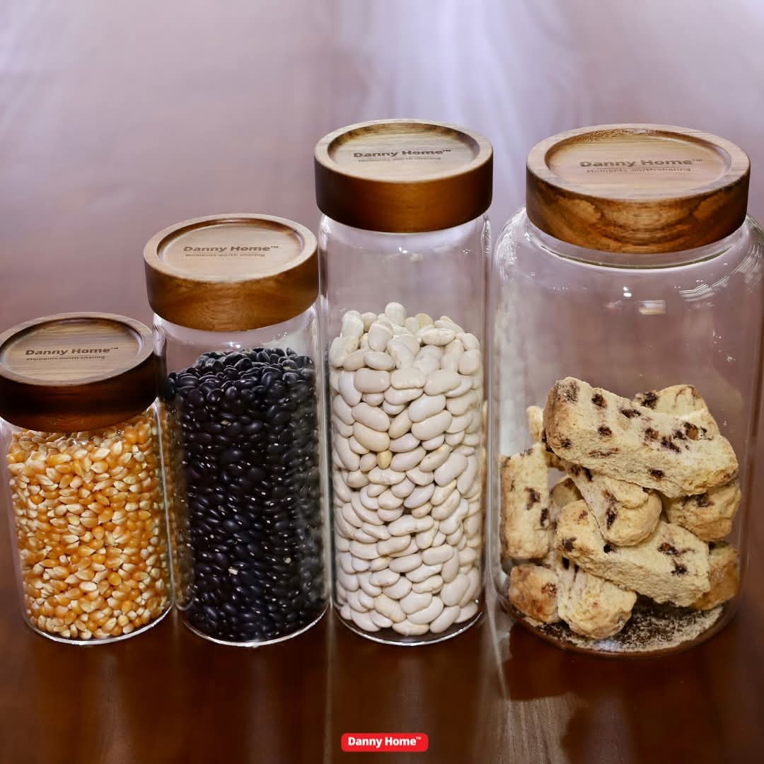 Danny Home Borosilicate Sealed Glass Jar – 230ml | 600ml | 1300ml