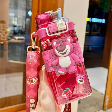 Double-Drink Tritan Cartoon Water Bottle – 520ml