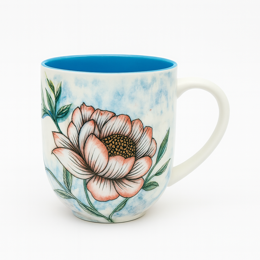 Brilliant Floral Ceramic Mug – 400 ml