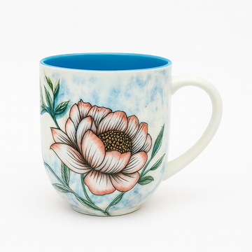Brilliant Floral Ceramic Mug – 400 ml