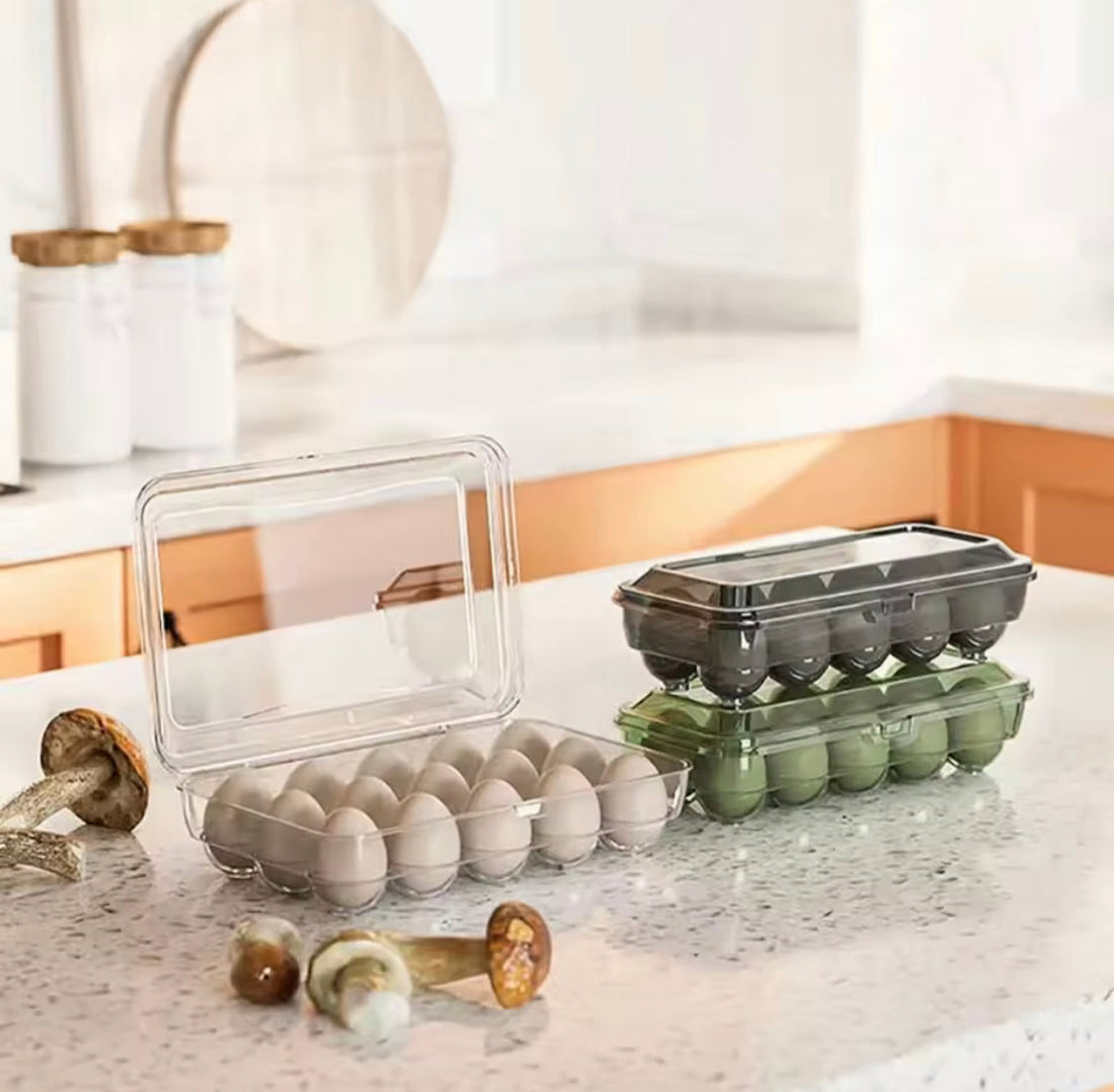 15 Grids Egg Storage Box, Refrigerator Egg Organizer