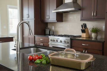 Premium Golden Chafing Dish & Serving Platter