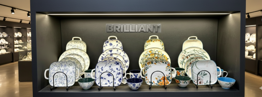 Brilliant Porcelain Rectangle Serving Dish With Handle – 14 Inch