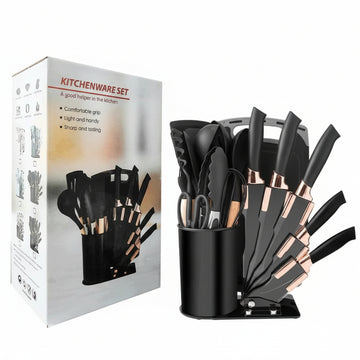 20-Piece Kitchen Utensils & Knife Set with Stand