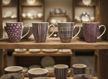 Porcelain Mug – Purple Fiesta (350ml)