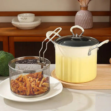 3L Multi-Function Deep Frying Pot with Strainer Basket