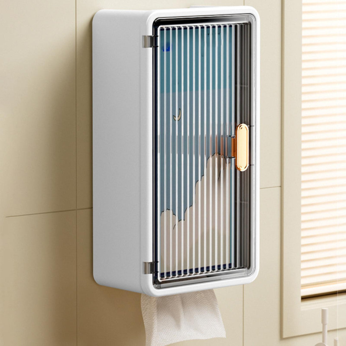 Multi-functional Wall-Mounted Hanging Storage cabinet & Tissue Dispenser