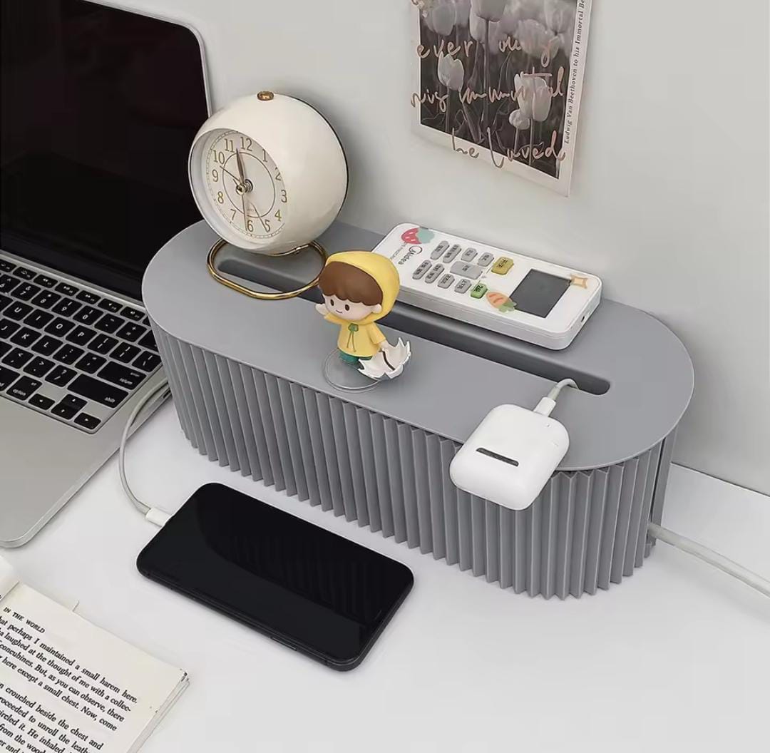 Nordic Cable Management Box – Minimalist Wire Organizer