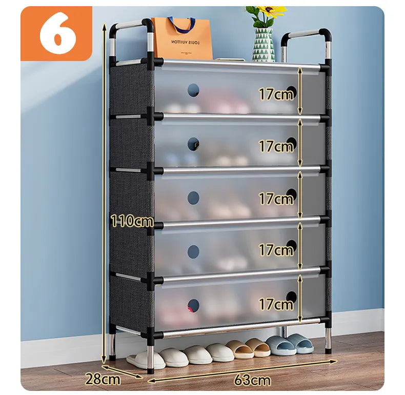 High-Capacity Modern Shoe Organizer (6 & 7 Layer Options)