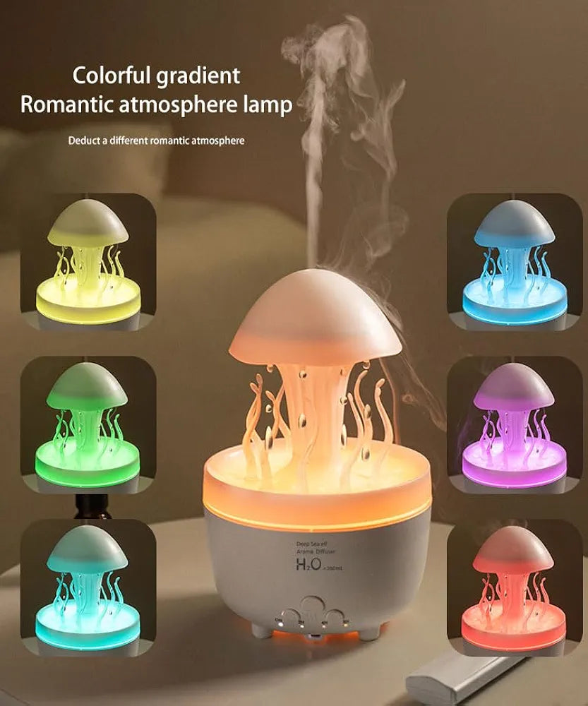 Jellyfish Rain Cloud Diffuser & Aroma Humidifier – 300ml