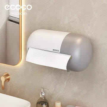 ECOCO Multi-Functional Wall-Mounted Tissue Box with Tissue inside