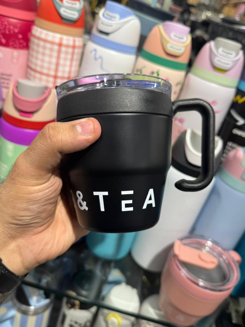 Korean Insulated Stainless Steel Coffe Mug With Straw, 460ml