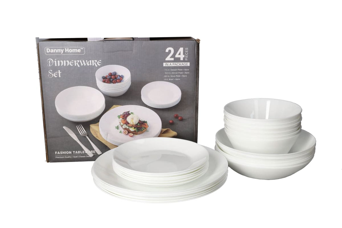 Opal Glass Dinnerware Set 24pcs