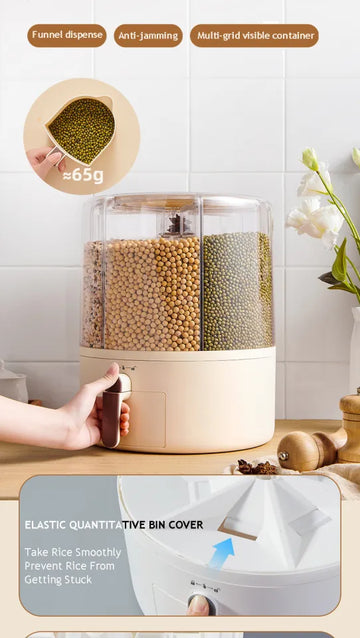 Ecoco Rotatable Cereal Container & Quantitative Rice Dispenser