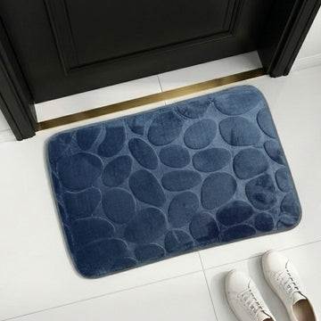 Pebble Stone Embossed Water Absorbent Anti-Slip Door Mat