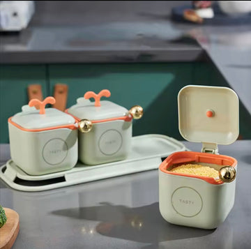 Seasoning Box Set 3 Pieces Plastic Spice Container