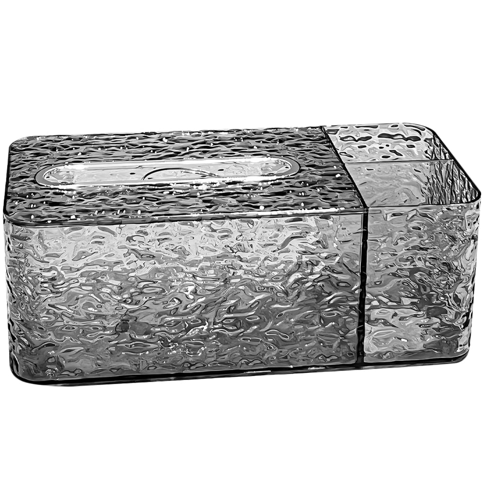 Elegant Ice Crystal Acrylic Tissue Box & Organizer