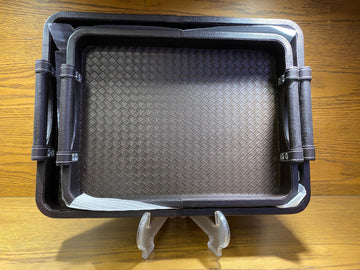 Rectangular Leather Serving Tray Set – 2 Pieces