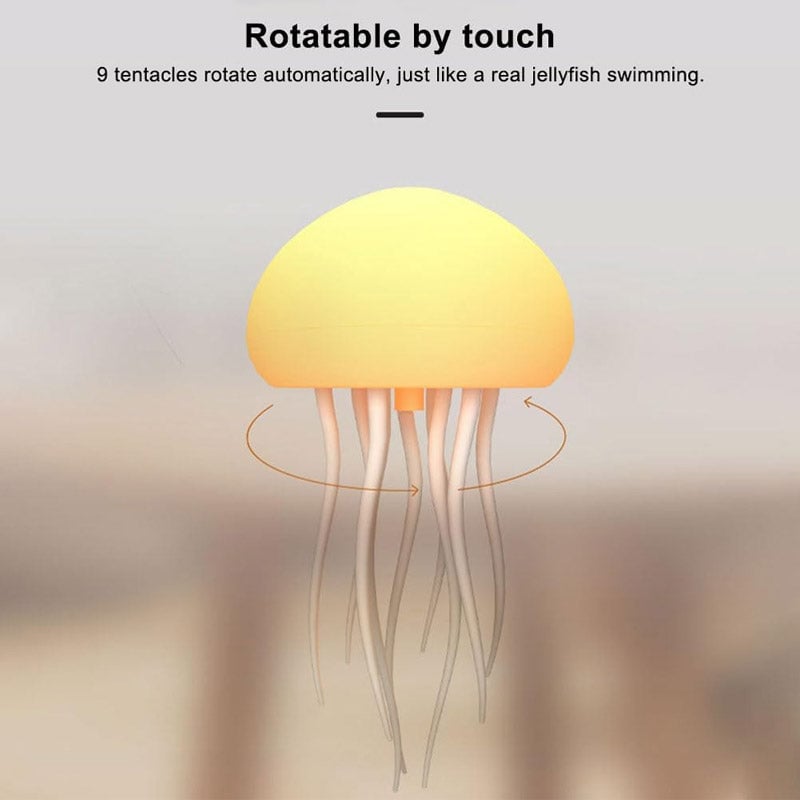 Aesthetic Gradient Swimming Jellyfish Lamp
