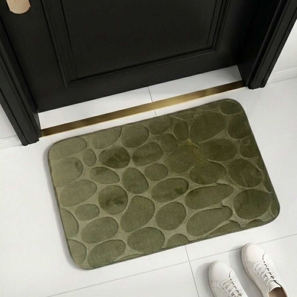 Pebble Stone Embossed Water Absorbent Anti-Slip Door Mat