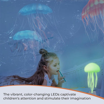 Aesthetic Gradient Swimming Jellyfish Lamp