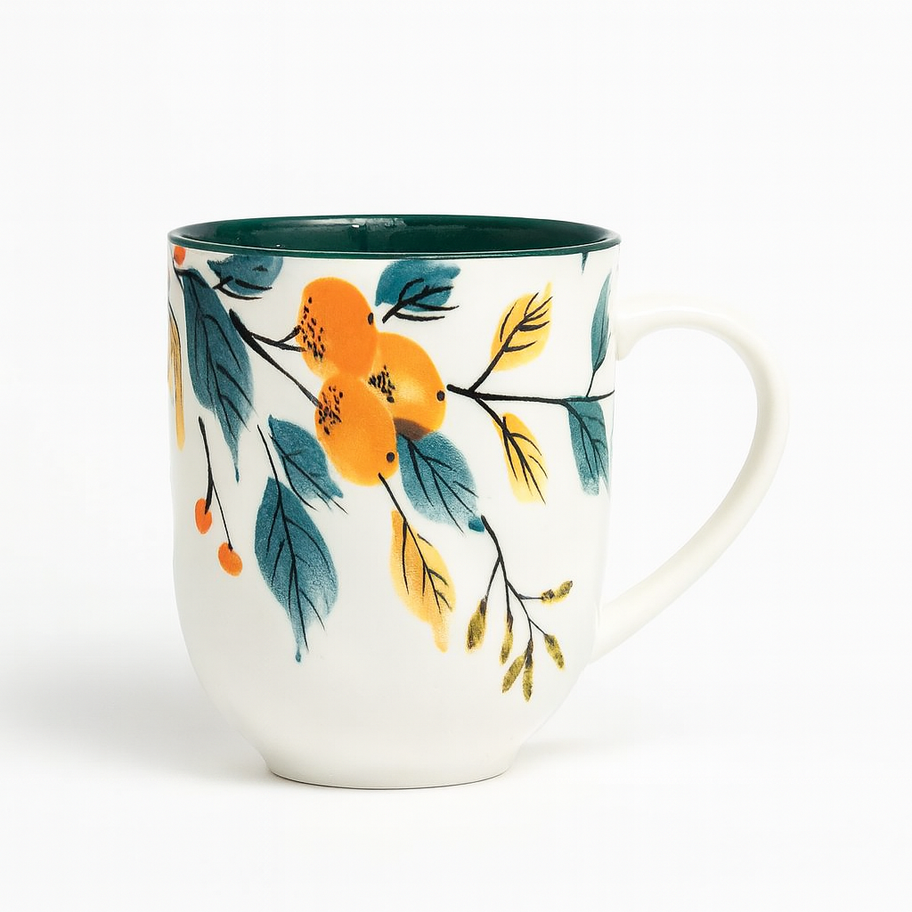 Brilliant Floral Ceramic Mug – 400 ml