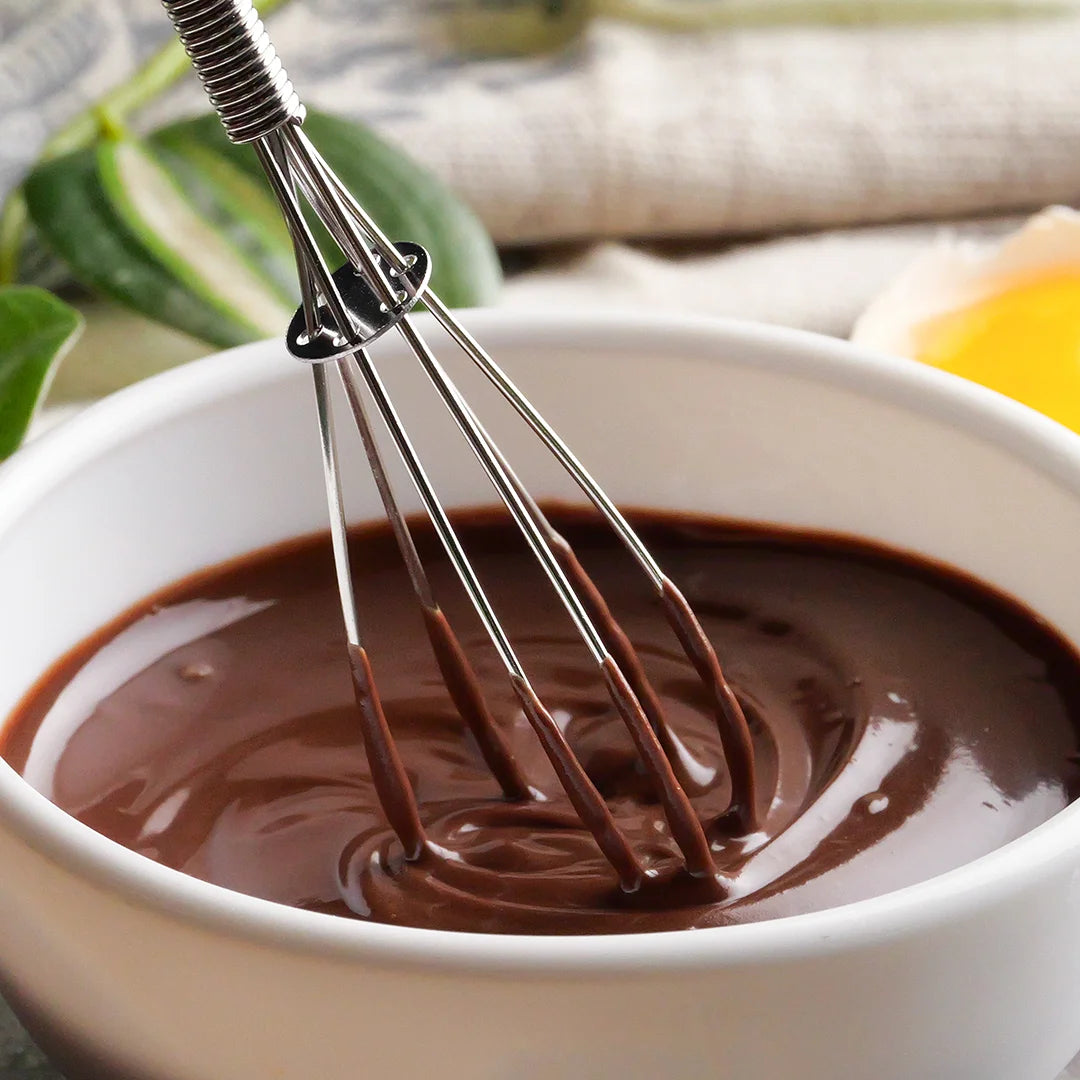 Premium Mini Whisk with Solid Wood Handle