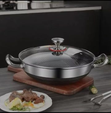 304 Stainless Steel Non-Stick Frying Pan / Soup Pot (24cm / 28cm)
