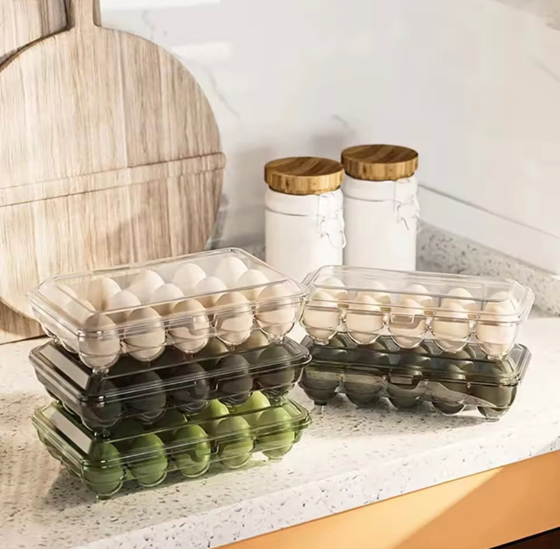15 Grids Egg Storage Box, Refrigerator Egg Organizer