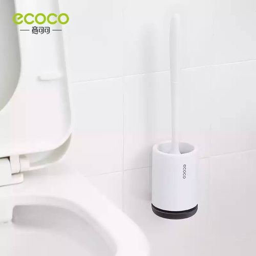 Ecoco Silicone Bristle Toilet Cleaning Brush Set – Wall-Mounted