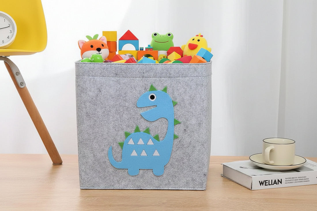 Foldable Felt Storage Box  Kids Organizer Basket