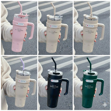 40 oz Insulated Water Bottle with Straw