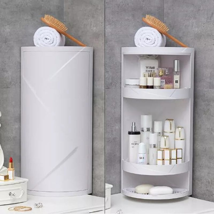 Rotating Corner Cosmetic Accessories Shelf Bathroom Shelf