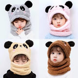 Baby Head Cover Warm Neck Collar Kids Beanies Sets