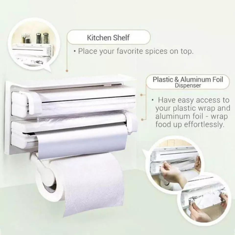 3 In 1 Kitchen Triple Paper Dispenser