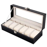 6 and 10 Slot Leather Watch Organizers