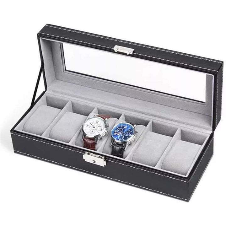 6 and 10 Slot Leather Watch Organizers