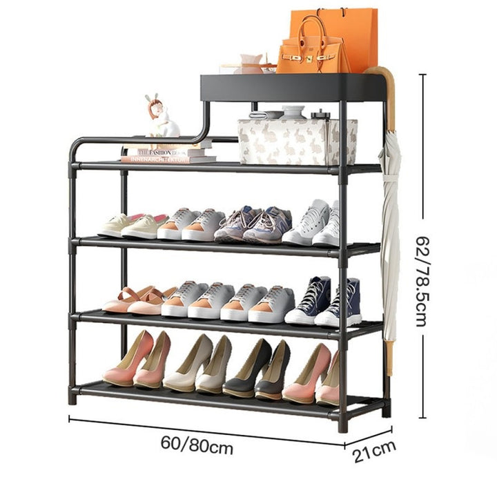 Adjustable Shoe Rack Organizer With Storage Shelf