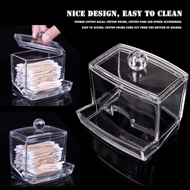 Acrylic cotton Buds Storage Dispenser