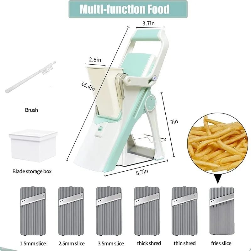 Vegetable and Meat Cutter 8 In 1 with 5 Dicing Blades Slicer